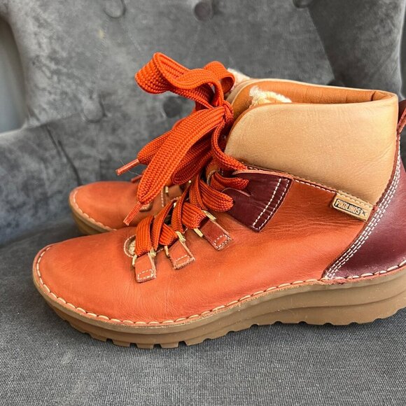 Pikolinos Cazorla Tan/orange color block Boots – Size 37 - Picture 7 of 10